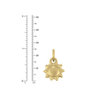 Load image into Gallery viewer, 14k Yellow Gold 25mm Polished Puffy Sun with Optional Chain Pendant Charm