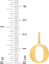 Load image into Gallery viewer, 14k Yellow Gold 0.9" Alphabet Letter A - Z Initial Charm Pendant with optional Extendable Adjustable Chain Necklace