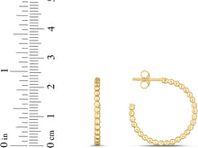 Load image into Gallery viewer, 14k Yellow Gold 23.4mm Polished Bead C Hoop Earrings