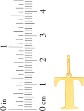 Load image into Gallery viewer, 14k Yellow Gold 0.9" Alphabet Letter A - Z Initial Charm Pendant with optional Extendable Adjustable Chain Necklace