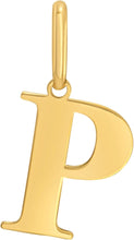 Load image into Gallery viewer, 14k Yellow Gold 0.9" Alphabet Letter A - Z Initial Charm Pendant with optional Extendable Adjustable Chain Necklace