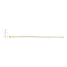 Load image into Gallery viewer, 10k Yellow Gold 3mm Solid Iced White Gold Pave Round Franco Chain Necklace
