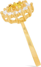 Load image into Gallery viewer, 10k Yellow Gold 11.5mm Birthstone Oval Gemstone CZ Ring, Size 4-10