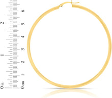 Load image into Gallery viewer, 10k Yellow Gold 20mm x 2.5mm High Polish Round Tube Hoop Earrings