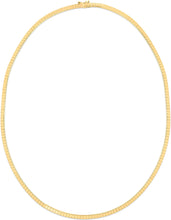 Load image into Gallery viewer, 14k Yellow Gold 3.2mm Cube Brick Omega Link Chain Necklace, 18 Inch