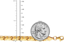 Load image into Gallery viewer, 14k Yellow Gold 5.2mm Satin Stampato Link Bracelet, 7.25 Inch