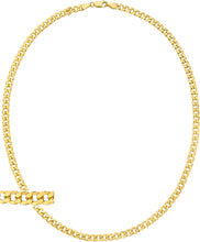 Load image into Gallery viewer, Italian 14k Gold Over 925 Silver 5.3mm Comfort Curb Chain Necklace, 20 Inch, 22" or 24"