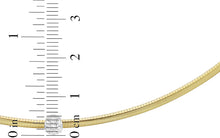 Load image into Gallery viewer, Italian .11cttw Diamond 14k Two-Tone Gold 2.2mm Omega Round Necklace, 17 Inch