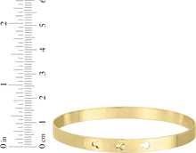 Load image into Gallery viewer, 14k Yellow Gold 6mm Solid Shiny High Polish Keyhole Bangle Adjustable Bracelet 7" - 7.5" - 8 Inch
