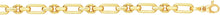 Load image into Gallery viewer, 14k Yellow Gold 6.3mm Faceted & Polished Alternating Oval & Paperclip Link Bracelet, 7.5 Inch