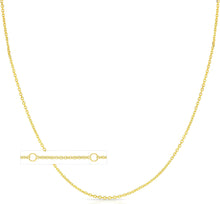 Load image into Gallery viewer, 14k Yellow Gold Double Extendable Solid Diamond Cut Cable Chain Adjustable Necklace, 16" - 17" - 18 Inch with Spring Ring Clasp