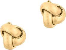 Load image into Gallery viewer, 14k Yellow Gold 9mm Mini Polished Love Knot Stud Earrings