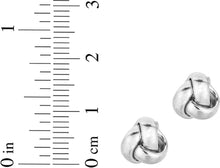 Load image into Gallery viewer, 14k Yellow Gold 9mm Mini Polished Love Knot Stud Earrings