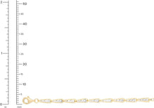 Load image into Gallery viewer, 14k Two-Tone Gold 3.2mm Diamond Cut Twisted Link Bracelet, 7.5 Inch