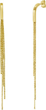 Load image into Gallery viewer, 14k Yellow Gold 86mm Multi-Chain Drop Earrings