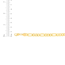 Load image into Gallery viewer, 14k Yellow Gold 7mm Solid Figaro Chain Bracelet