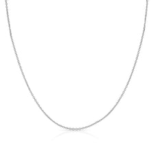 Load image into Gallery viewer, 14k Yellow Gold, White Gold, or Rose Gold 0.87mm Single Extendable Solid Diamond Cut Cable Chain Adjustable Necklace, 16" - 18 Inch