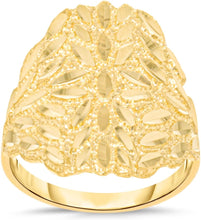 Load image into Gallery viewer, 10k Yellow Gold 20mm Floral Burst Ring