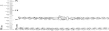 Load image into Gallery viewer, 14k White Gold 3mm Solid Rope Chain Diamond Cut Necklace