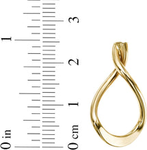 Load image into Gallery viewer, 14k Yellow Gold 25mm Drop Freeform Earrings