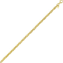Load image into Gallery viewer, Italian 14k Yellow Gold 5mm Byzantine Link Bracelet, 8 Inch