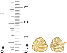 Load image into Gallery viewer, 14k Yellow Gold Double Knot Stud Earrings