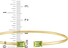Load image into Gallery viewer, Italian 14k Yellow Gold 4mm Natural Garnet Gemstone Candy Bangle Charm Bracelet