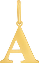Load image into Gallery viewer, 14k Yellow Gold 0.9" Alphabet Letter A - Z Initial Charm Pendant with optional Extendable Adjustable Chain Necklace
