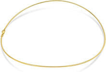 Load image into Gallery viewer, Italian 14k Yellow Gold 1.4mm or 3.7mm Omega High Shine Collar Necklace, 16 Inch