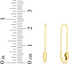 Load image into Gallery viewer, 14k Yellow Gold 23mm Safety Pin Earrings