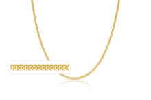 Load image into Gallery viewer, 10k Yellow Gold 2mm Solid Miami Cuban Chain Link Necklace