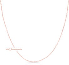 Load image into Gallery viewer, 14k Yellow Gold, White Gold, or Rose Gold 1.2mm Single Extendable Solid Classic Cable Chain Adjustable Necklace, 16" - 18 Inch