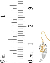 Load image into Gallery viewer, 10k Yellow Gold 17mm Angel Wing Drop Earrings