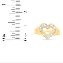 Load image into Gallery viewer, 10k Yellow Gold 12mm Filigree XOXO X O Hearts Openwork Two-Tone Ring, Sizes 4 - 11