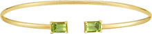 Load image into Gallery viewer, Italian 14k Yellow Gold 4mm Natural Garnet Gemstone Candy Bangle Charm Bracelet