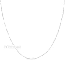 Load image into Gallery viewer, 14k Yellow Gold, White Gold, or Rose Gold 0.87mm Single Extendable Solid Diamond Cut Cable Chain Adjustable Necklace, 16" - 18 Inch