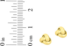 Load image into Gallery viewer, 14k Yellow Gold 6.5mm Medium Polished Love Knot Stud Earrings