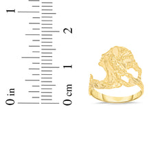 Load image into Gallery viewer, 10k Yellow Gold 16mm Mermaid Face Ring