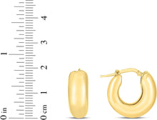 Load image into Gallery viewer, 14k Yellow Gold 20mm Small Puffy Hoops Earrings
