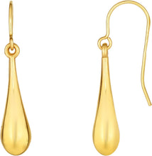 Load image into Gallery viewer, 10k Yellow Gold 28mm Teardrop Earrings