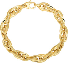 Load image into Gallery viewer, 14k Yellow Gold 7mm Polished Double Oval Link Bracelet, 7.75 Inch