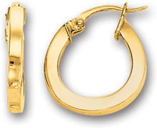 Load image into Gallery viewer, 14k Yellow Gold Round High Polish Wedding Band Hoop Earrings