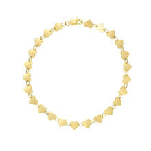 Load image into Gallery viewer, 14k Yellow Gold 5mm Polished Heart Link Bracelet, 7 Inch
