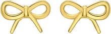 Load image into Gallery viewer, 14k Yellow Gold 7mm Bow Earrings