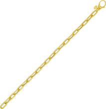 Load image into Gallery viewer, 14k Yellow Gold Oversized Charm Lock 5mm Paperclip Link Bracelet, 7 Inch