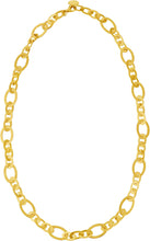 Load image into Gallery viewer, 14k Yellow Gold Three and One Figaro Oval Link Chain Necklace, 18 Inch