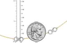 Load image into Gallery viewer, 14k Two-Tone Gold 6mm Infinity Station Link Bracelet, 7.5 Inch