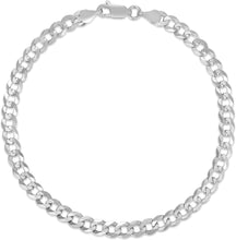 Load image into Gallery viewer, 14k Yellow Gold or White Gold or Two-Tone 3.5mm Solid Curb Cuban Chain Bracelet
