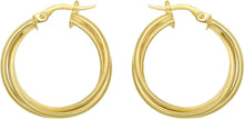 Load image into Gallery viewer, 14k Yellow Gold Interlocking Trinity Hoop Earrings