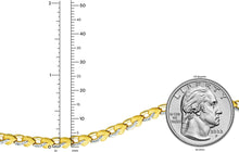 Load image into Gallery viewer, 14k Two-Tone Gold 4mm Fancy Stampato Link Bracelet, 7.25 Inch